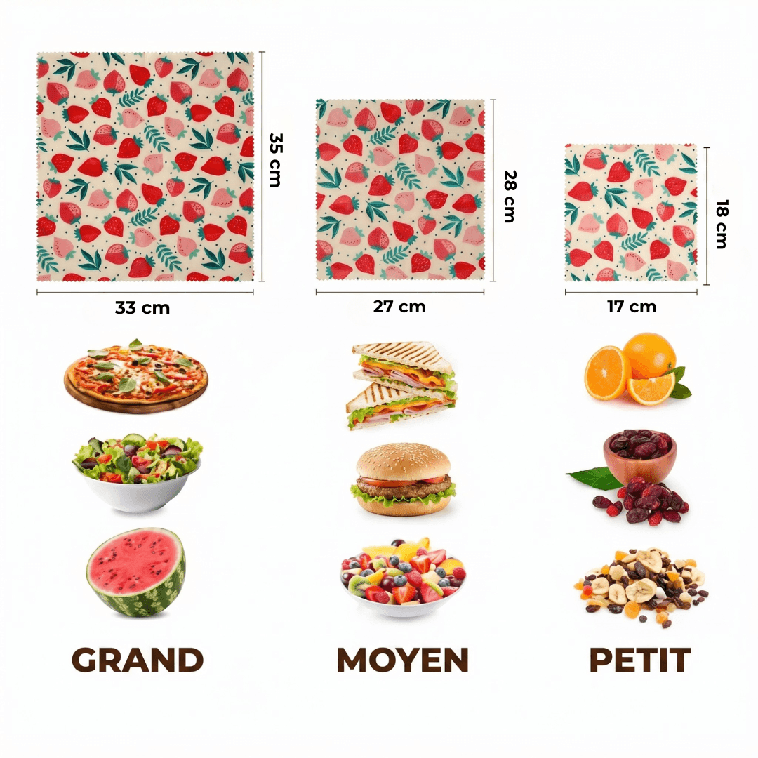 Set of 3 Beeswax Food Wraps – 12 to 18 months