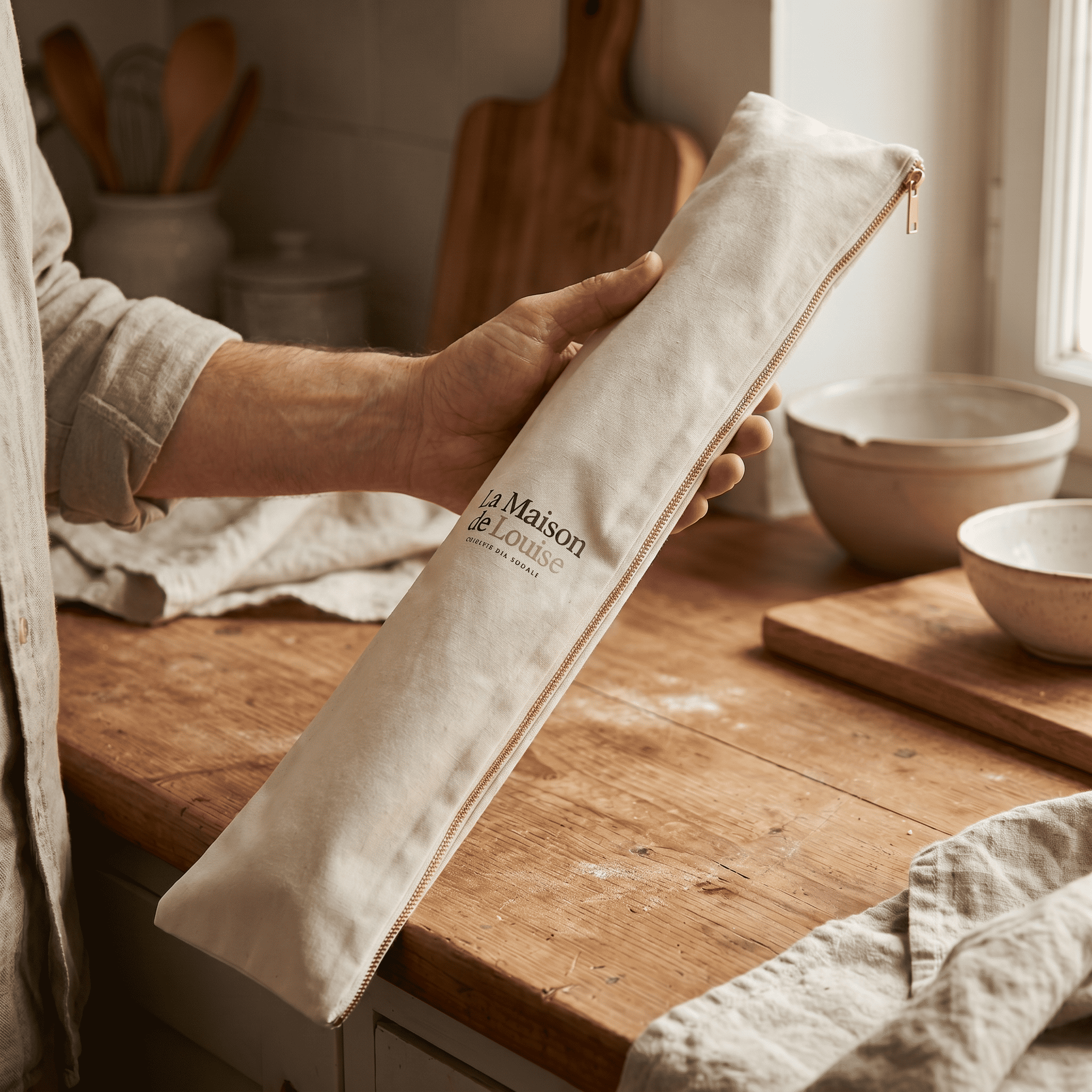 Le Sac à Baguette · Coton & Cire d'Abeille · 70×10 cm